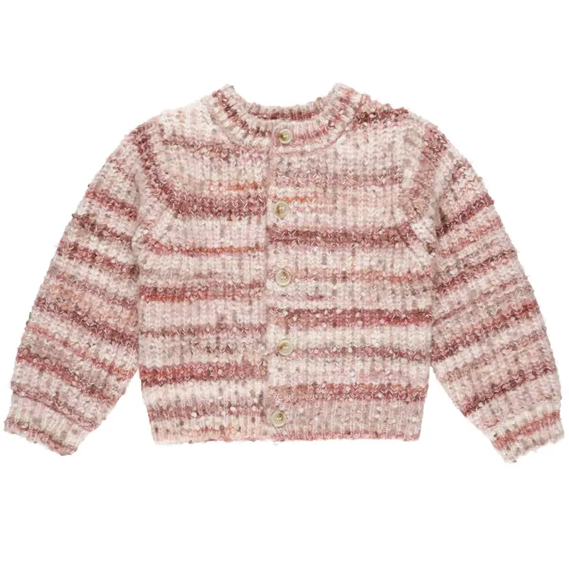 Cheyenne Cardigan in Pink Multi Stripe by Rylee & Cru