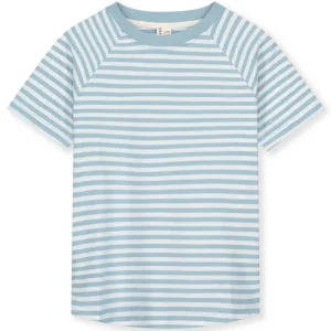 Crewneck Tee in Sky / Off White by Gray Label