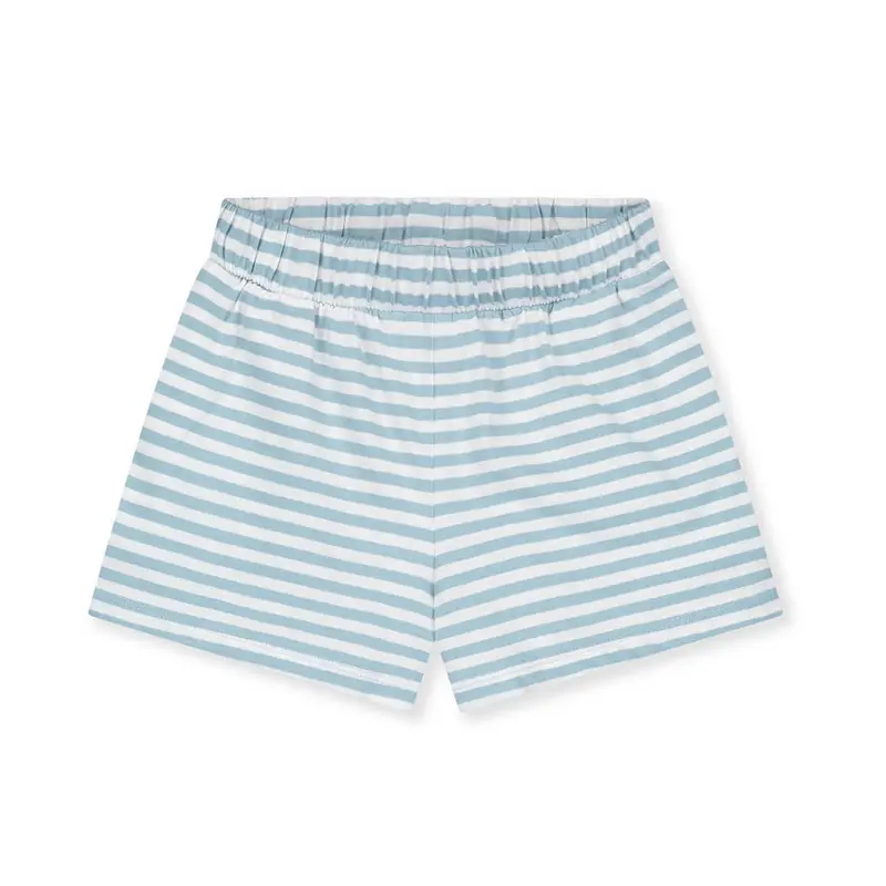 Elasticated Shorts in Sky / Off White by Gray Label