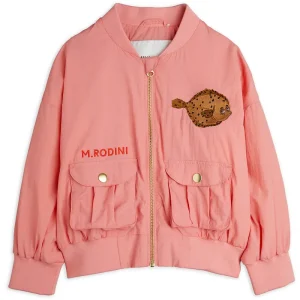 Flundra Baseball Jacket in Pink by Mini Rodini - Last One In Stock - 9-11 Years