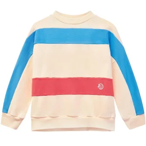 Keel Sweatshirt in Ecru, Blue & Red by Wynken