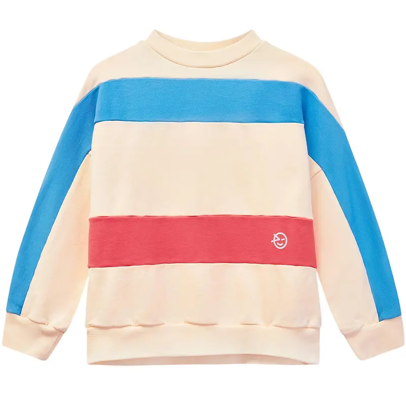 Keel Sweatshirt in Ecru, Blue & Red by Wynken