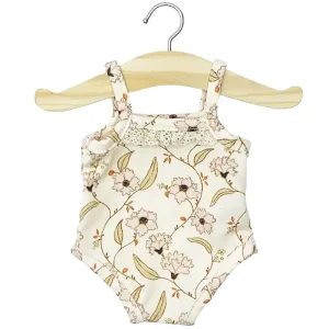 Lace Trim Ribbed Sleeveless Bodysuit (34cm Doll) in Janelle Print by Minikane