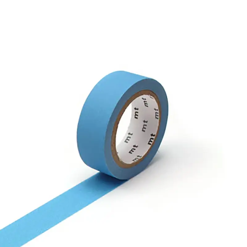 Matte Light Blue 15mm 1P Basic Washi Tape by MT Japan