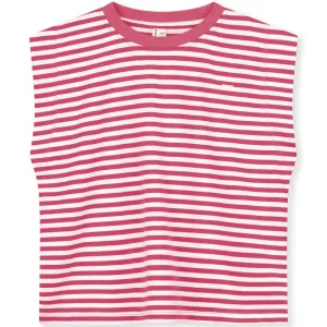 Muscle Tee in Cherry  / Off White by Gray Label