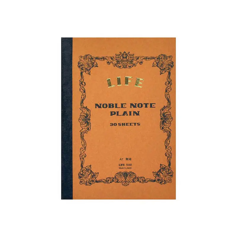 Noble Note Plain Notebook Mini A7 (10.5cm x 7.4cm) in Brown by Life Japan