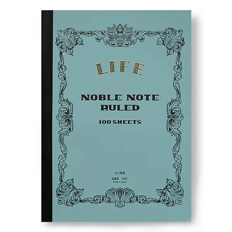 Noble Note Ruled Notebook A4 (21cm x 29.7cm) in Blue by Life Japan