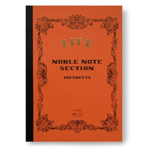 Noble Note Section Notebook A4 (21cm x 29.7cm) in Red by Life Japan