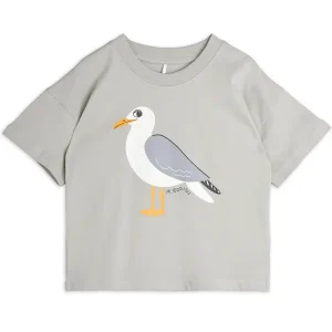 Seagull T Shirt in Grey by Mini Rodini