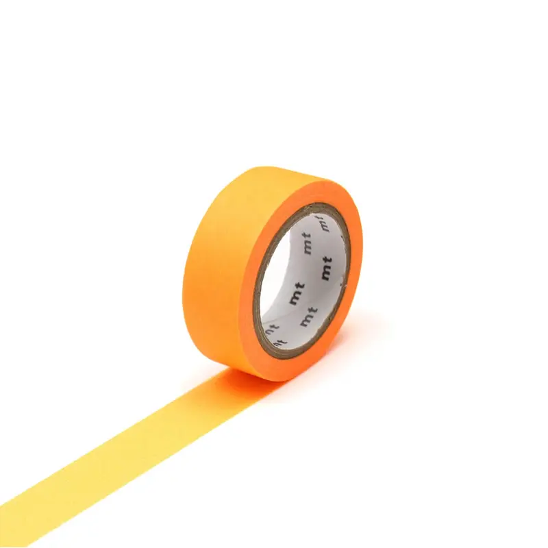 Shocking Orange 15mm 1P Basic Washi Tape by MT Japan