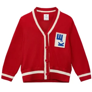 Tip Cardigan in Red by Wynken