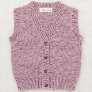 Auggie Popcorn Vest in Plum Petal by Misha & Puff