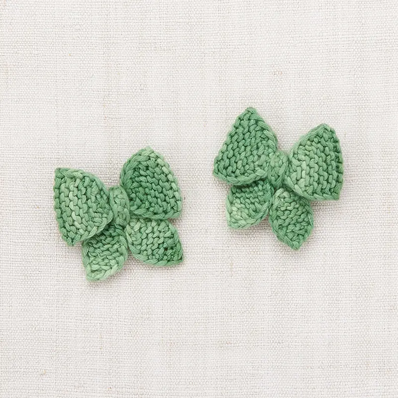 Baby Puff Bow Set in Jadeite by Misha & Puff
