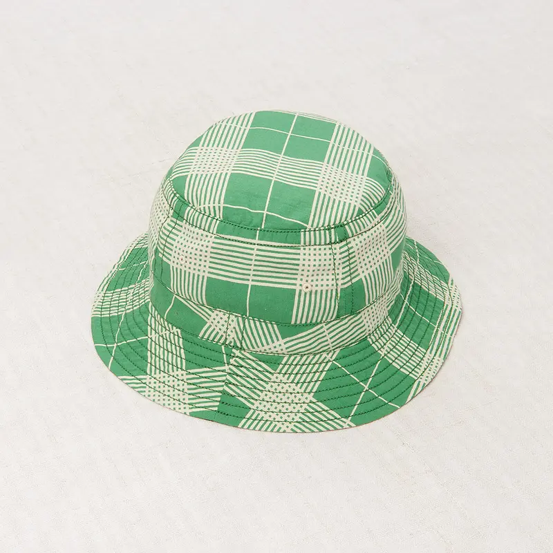 Bucket Hat in Bottle Green Piazza by Misha & Puff
