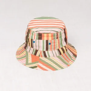 Bucket Hat in Gamberetto Hodgepodge Stripe by Misha & Puff