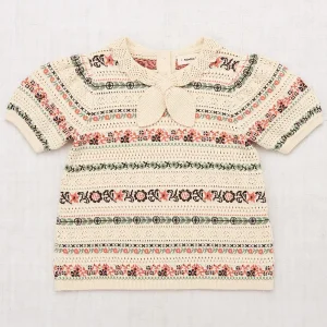 Eyelet Ribbon Kayta Blouse in String by Misha & Puff