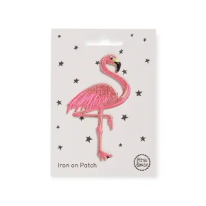 Flamingo Iron On Patch by Petra Boase