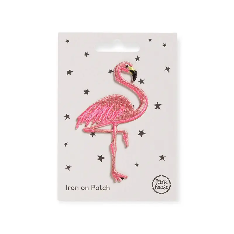 Flamingo Iron On Patch by Petra Boase