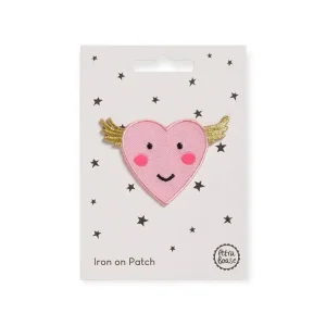 Flying Heart Iron On Patch by Petra Boase