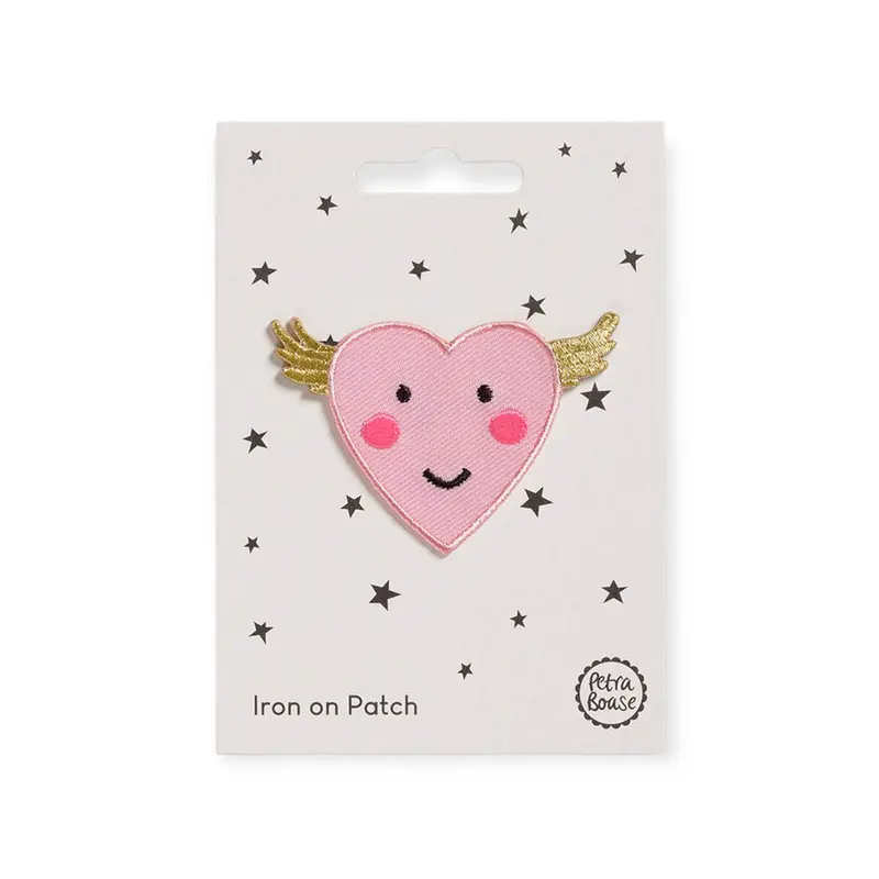 Flying Heart Iron On Patch by Petra Boase