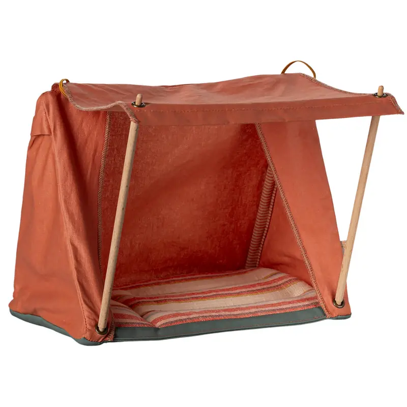 Happy Camper Tent in Orange (Striped Blanket) by Maileg