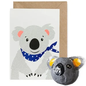 Koala Japanese Paper Balloon Greetings Card by Petra Boase