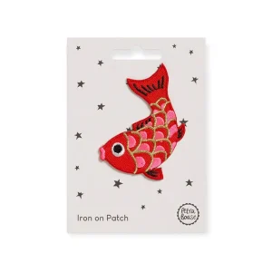 Koi Fish Iron On Patch by Petra Boase