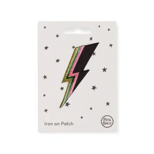 Lightning Bolt Iron On Patch by Petra Boase