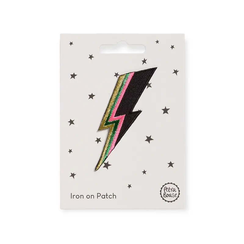 Lightning Bolt Iron On Patch by Petra Boase