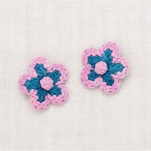 Medium Flower Clip Set in Prussian Blue by Misha & Puff