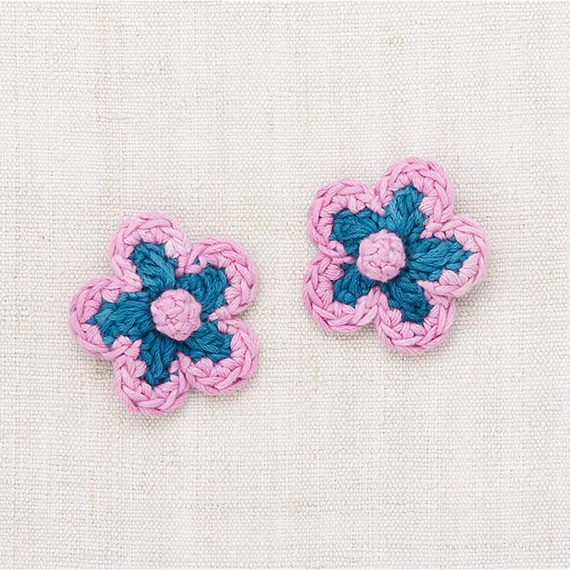 Medium Flower Clip Set in Prussian Blue by Misha & Puff