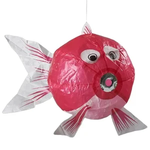 Pink Fish Japanese Paper Balloon by Petra Boase