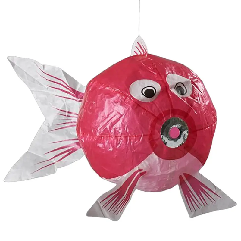 Pink Fish Japanese Paper Balloon by Petra Boase