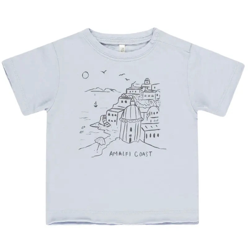 Raw Edge Tee in Amalfi Coast by Rylee & Cru