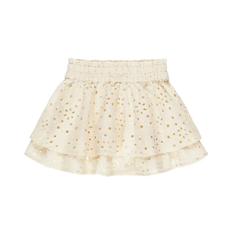 Rose Mini Skirt in Natural Broderie by Rylee & Cru