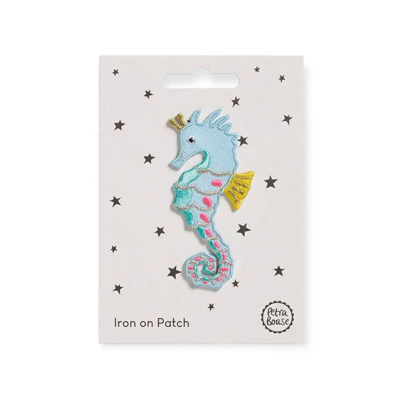 Seahorse Iron On Patch by Petra Boase