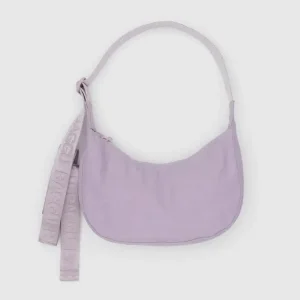 Small Nylon Crescent Bag in Dusty Pink by Baggu