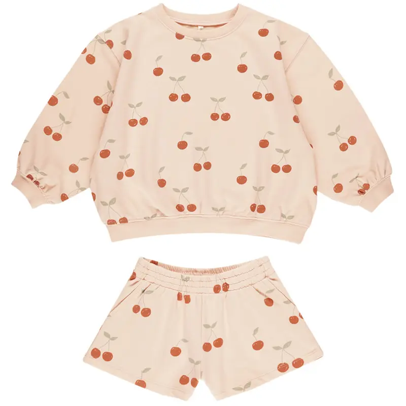 Summer Terry Set in Cherries by Rylee & Cru