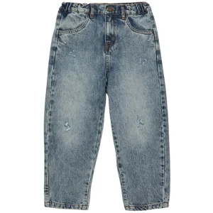 Tapered Jean in Faded Blue Denim by Main Story