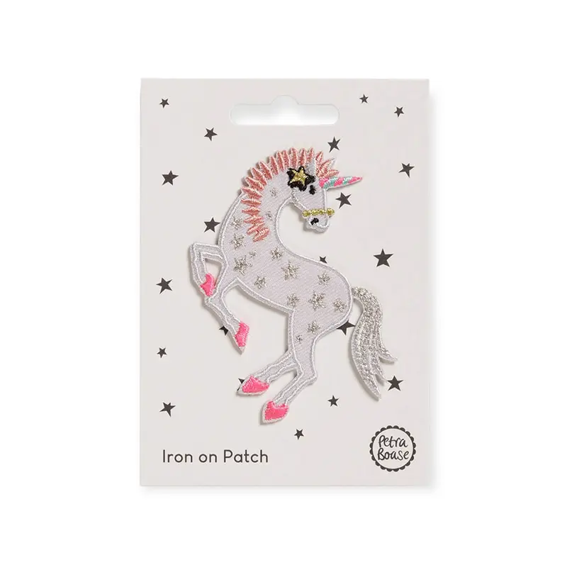 Unicorn Stars Iron On Patch by Petra Boase