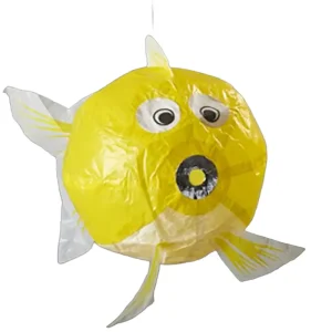 Yellow Fish Japanese Paper Balloon by Petra Boase