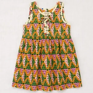 Agatha Dress in Hazy Lilac Harlequin Dots by Misha & Puff