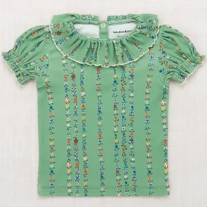 Balloon Sleeve Paloma Tee in Jadeite Little Botanica by Misha & Puff