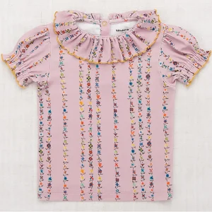 Balloon Sleeve Paloma Tee in Plum Petal Little Botanica by Misha & Puff - Last Ones In Stock - 8-10 Years