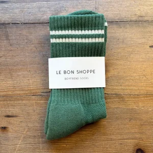 Boyfriend Adult Socks in Moss by Le Bon Shoppe
