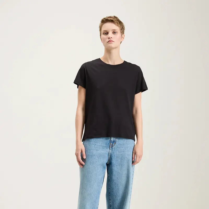 Covi Short Sleeve T-Shirt in Off Black by Bellerose
