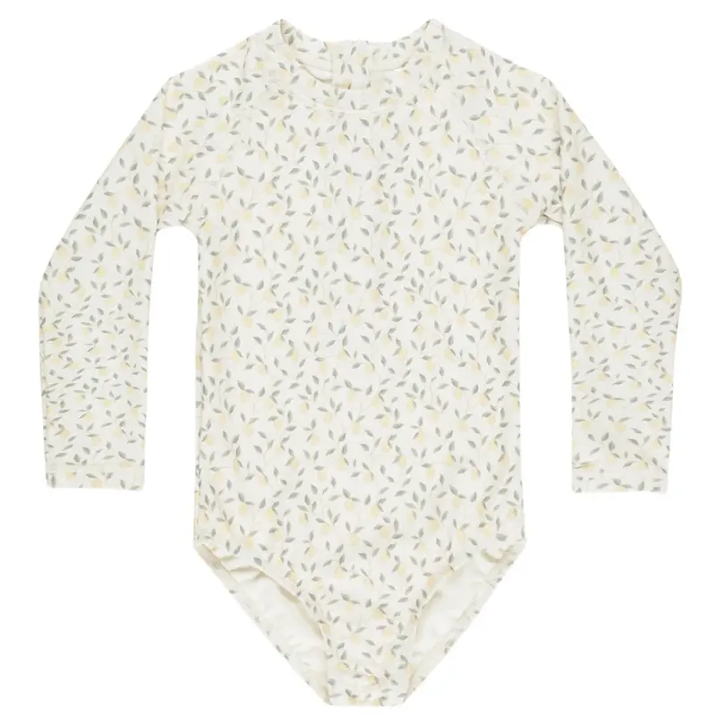 Delphine Rashguard One Piece in Lemons by Rylee & Cru