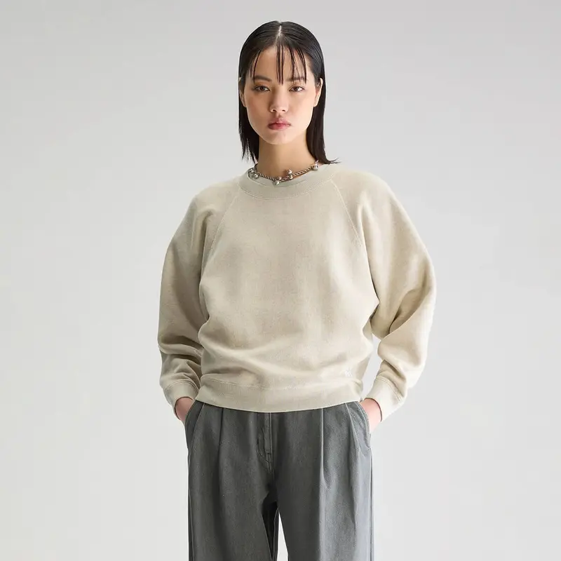 Fella Relaxed Fleece Sweatshirt in Chalk by Bellerose