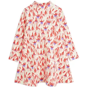 Fuchsia AOP Long Sleeve Dress by Mini Rodini - Last One In Stock - 140/146 (10-11 Years)