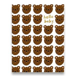 Hello Baby Bears Greetings Card by Carolyn Suzuki for 1973
